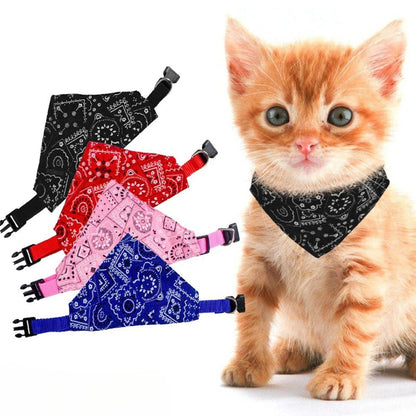 Foulard bandana ajustable pour chat