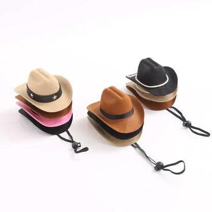 Chapeau cowboy ajustable pour chat