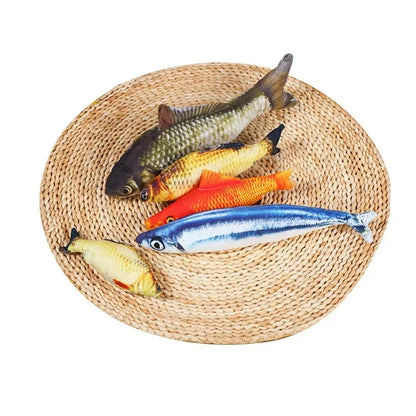Jouet poisson en peluche pour chat