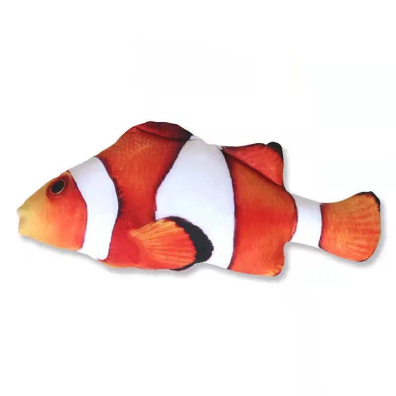 Jouet poisson en peluche pour chat