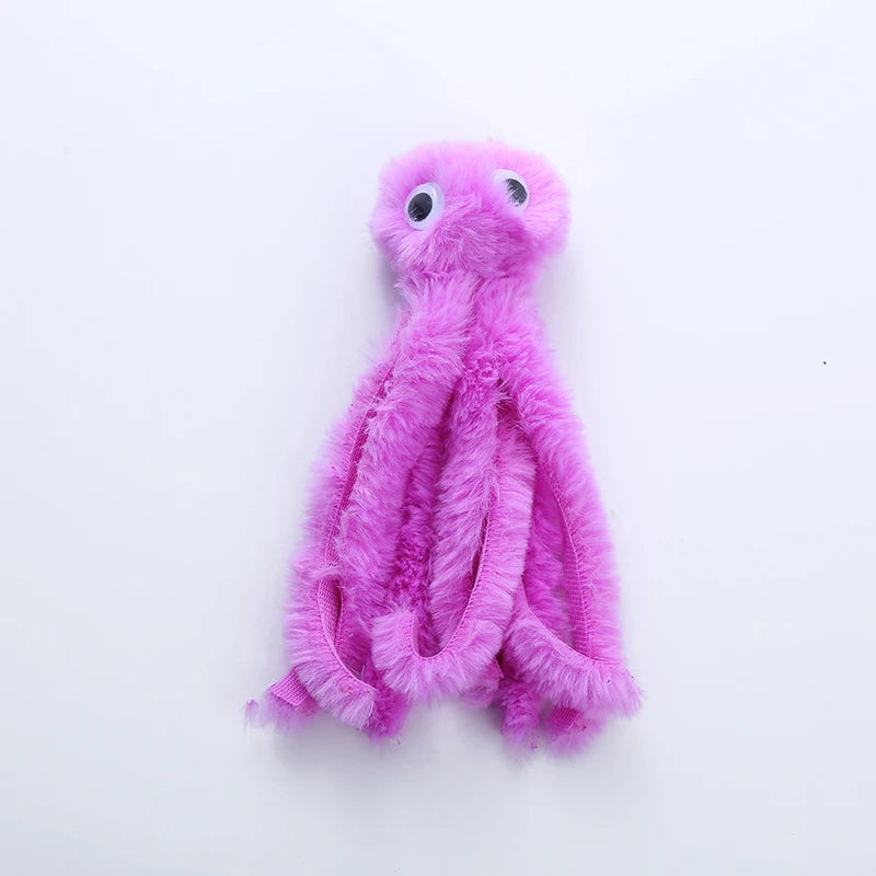 Jouet pieuvre en peluche pour chat