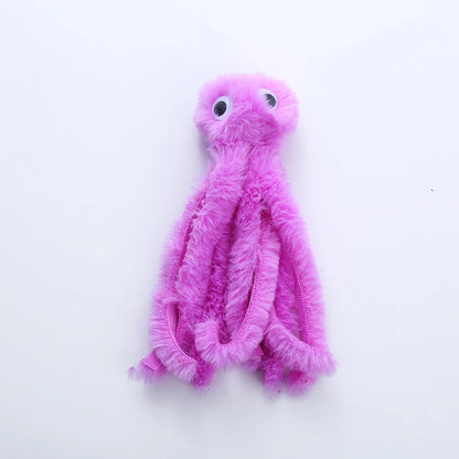 Jouet pieuvre en peluche pour chat