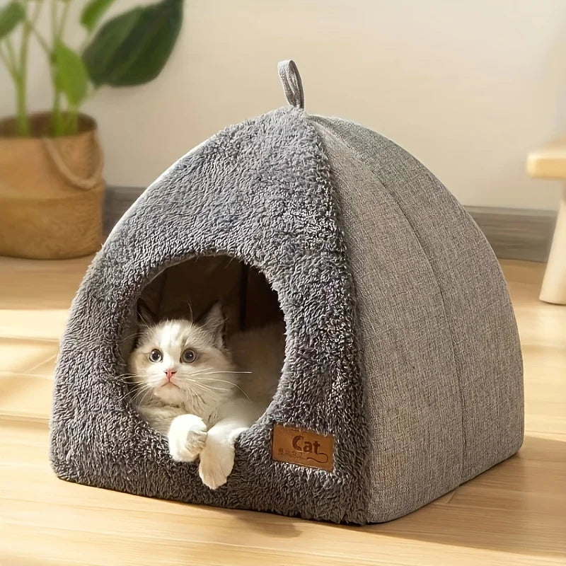 Nid douillet semi-fermé pour chat