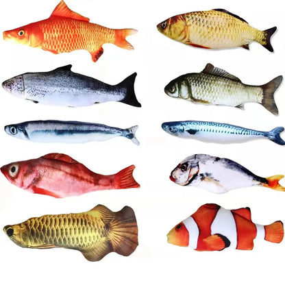 Jouet poisson en peluche pour chat